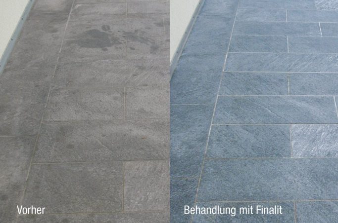 Wie entfernt man eingezogene Flecken aus Natursteinen