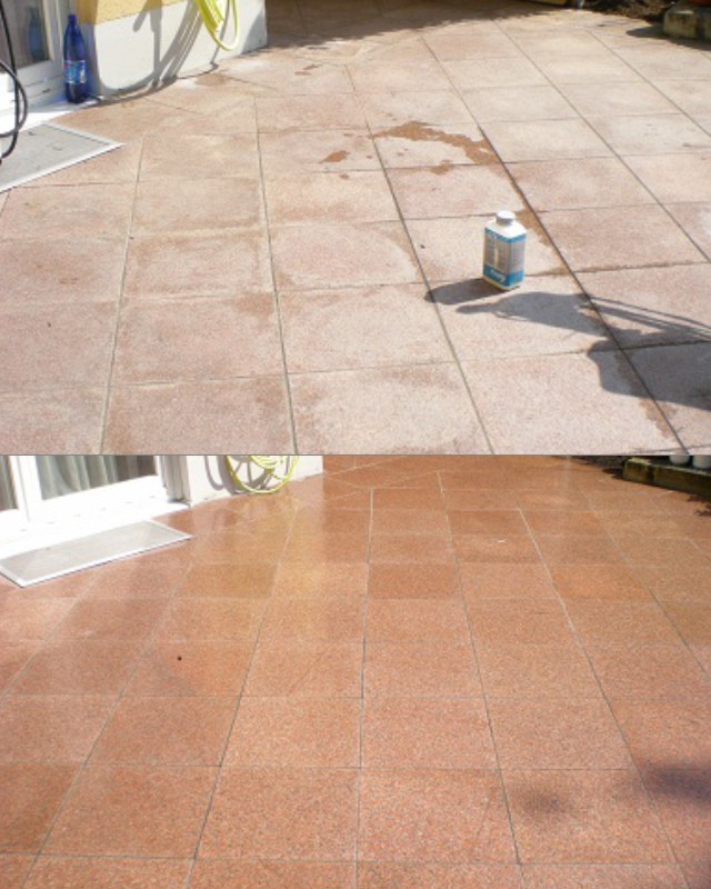 Wasserflecken auf Granit entfernen? Erfahren Sie, wie Finalit Nr. 2 und Nr. 6 Kalkentferner Ausblühungen und Kalkflecken effektiv beseitigen.