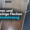 Schlieren und hartnäckige Flecken auf Feinsteinzeug: Vorher-Nachher-Motive von Finalit StoneCare